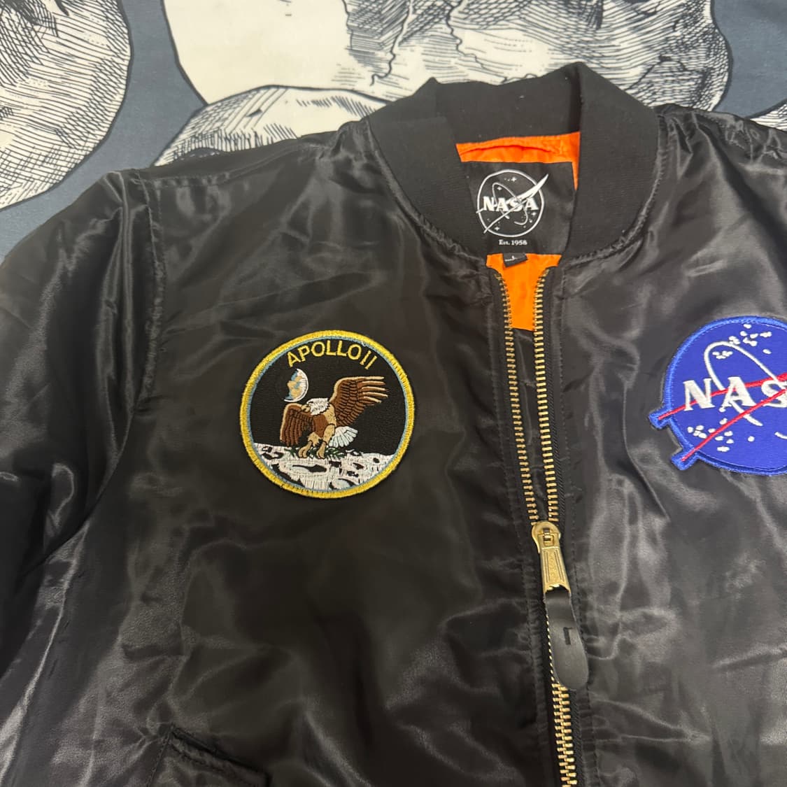나사 MA-1 항공점퍼 L사이즈 상품이미지4