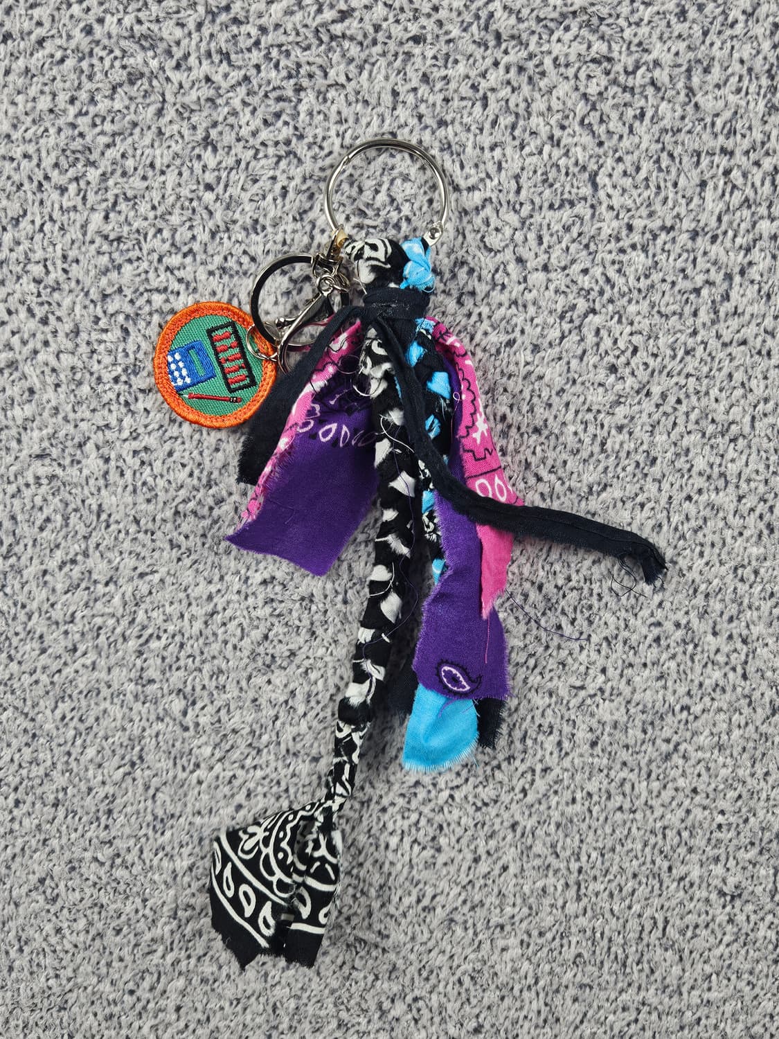 핸드메이드 커스텀 패치 반다나 카라비너 키링 ( OS ) / 10680 상품이미지2