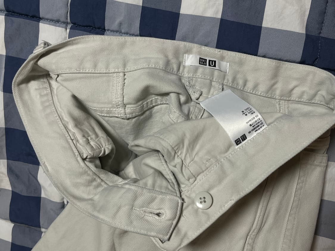 UNIQLO U 라인 화이트 와이드 팬츠 25  상품이미지7