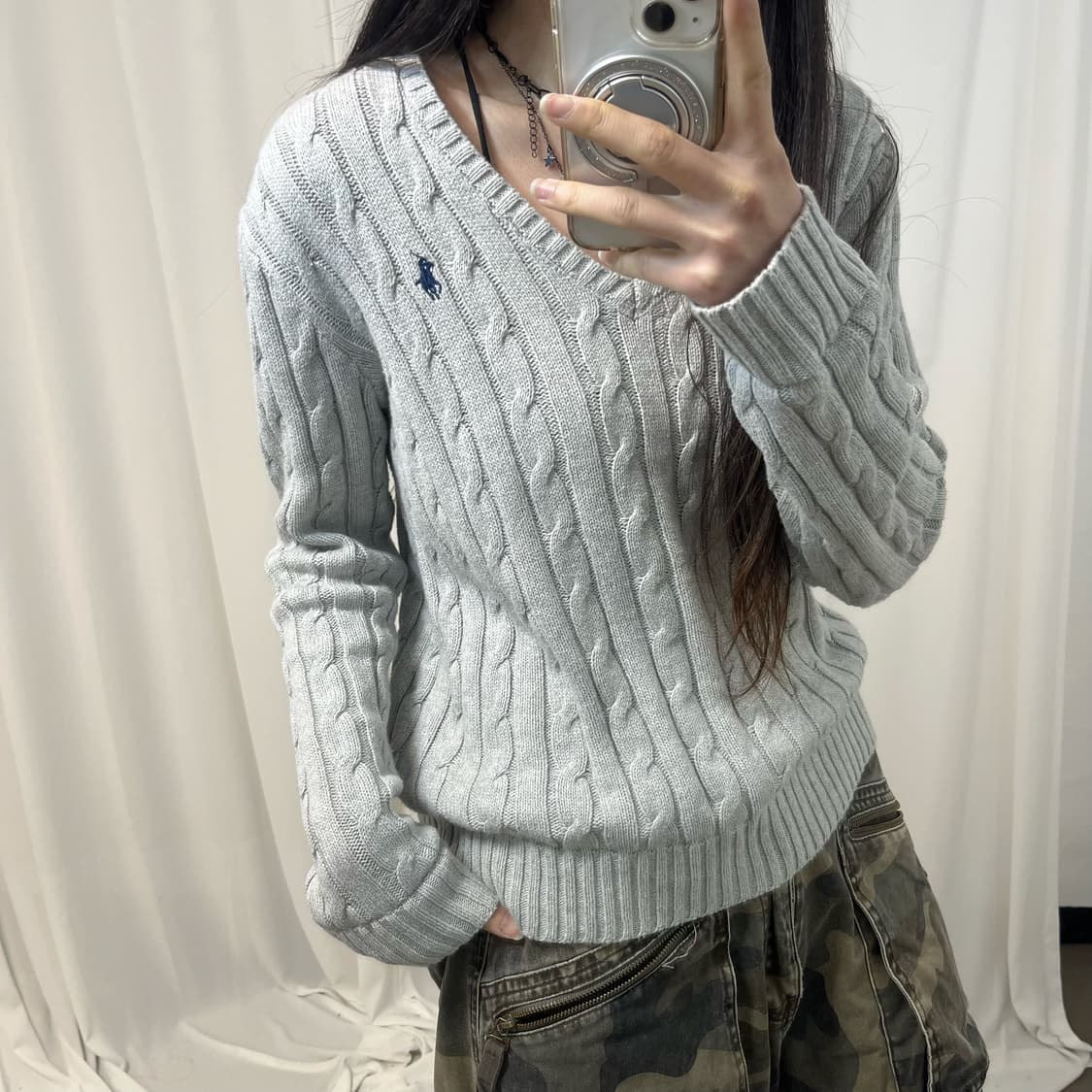 Polo Ralph Lauren Grey Cable Knit 상품이미지3