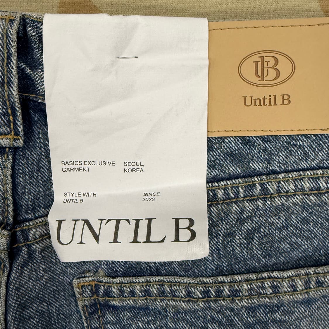 (M)언틸비 Until B 워싱 데님 반바지(새상품) 상품이미지5