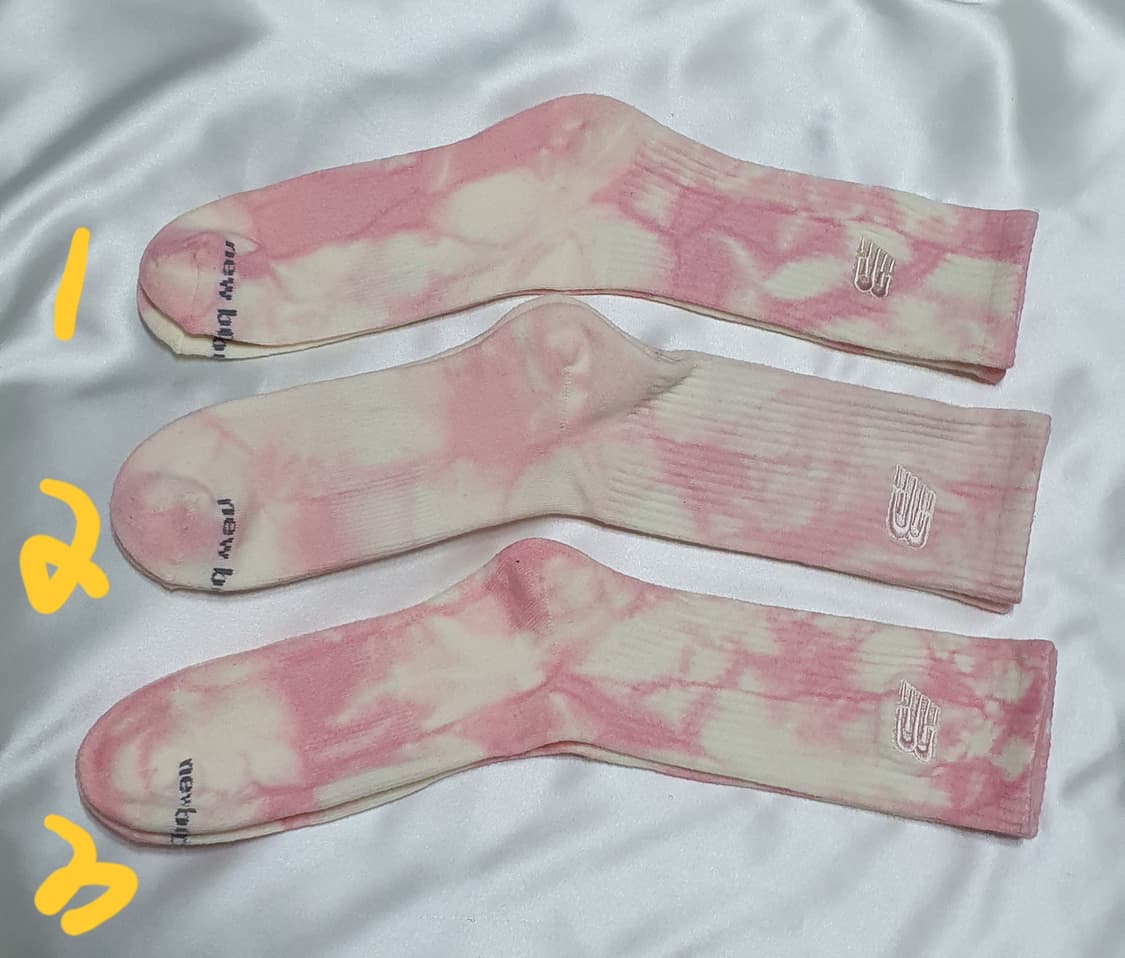 핑크 크림베이지 블랙 타이다이 뉴발란스 양말 삭스 상품이미지5