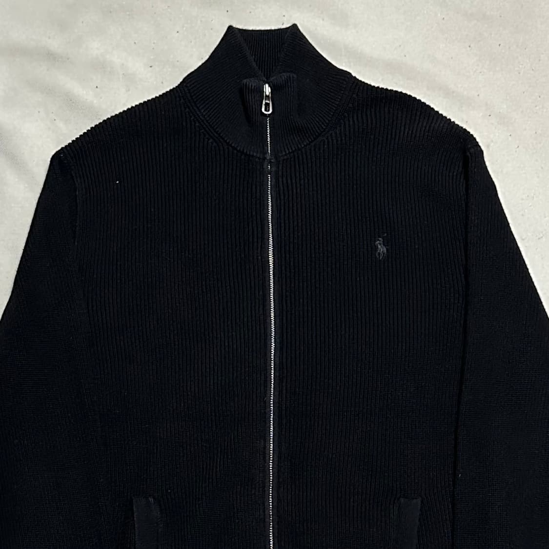 XL 폴로랄프로렌 블랙 포니 코튼 니트 집업 상품이미지1