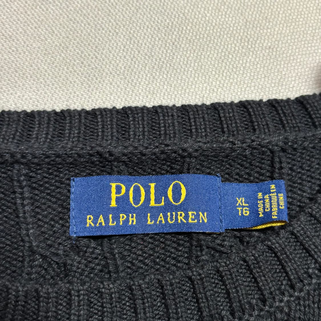 XL 폴로랄프로렌 블랙 케이블 니트  상품이미지4