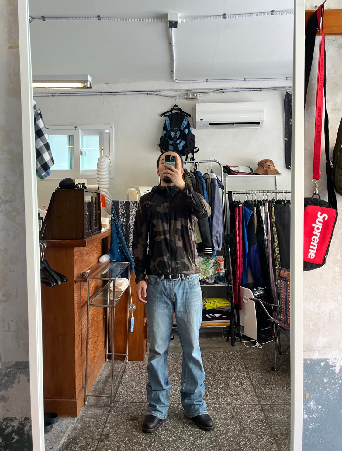 노스페이스 카모패턴 패커블 경량바람막이 상품이미지3