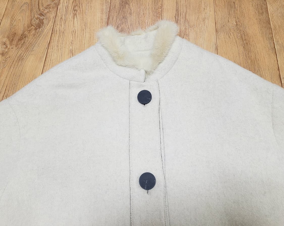 발렌시아(VALENCIA) 밍크넥 포인트 울코트 55-66 새상품 상품이미지2