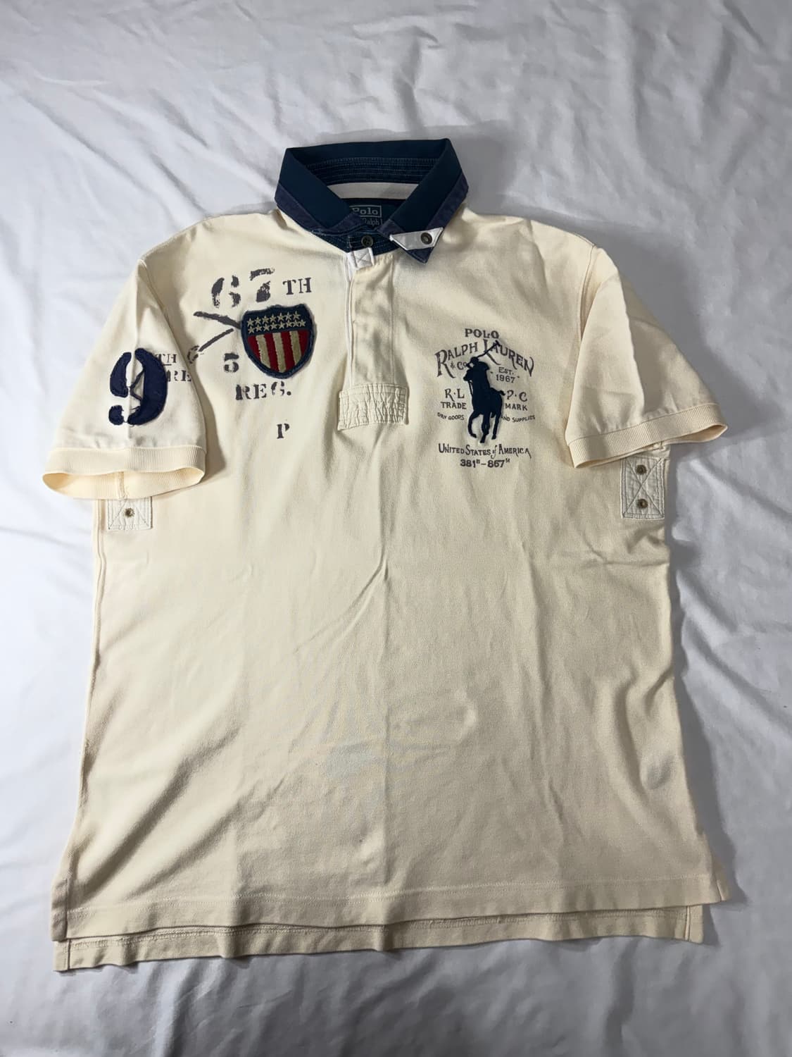 폴로 랄프로렌 빅포니 성조기 카라티 아이보리 상품이미지2