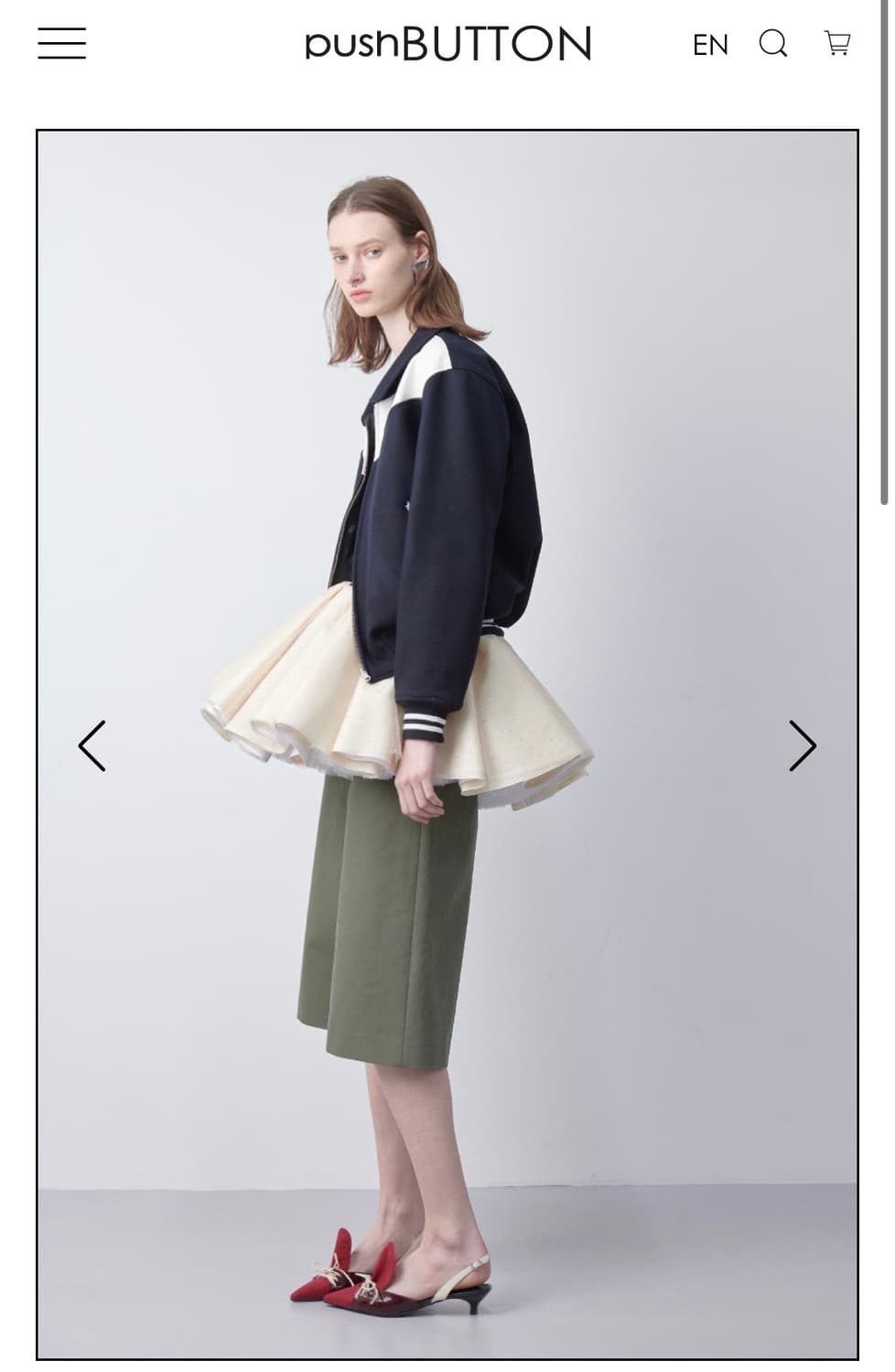 푸시버튼 PF22 COLOR BLOCK BACK LOGO 자켓 상품이미지2