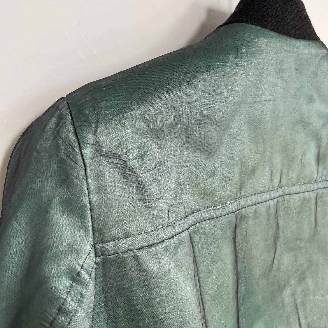 질스튜어트 망사 레이어드 그린 블루종 봄버 상품이미지6