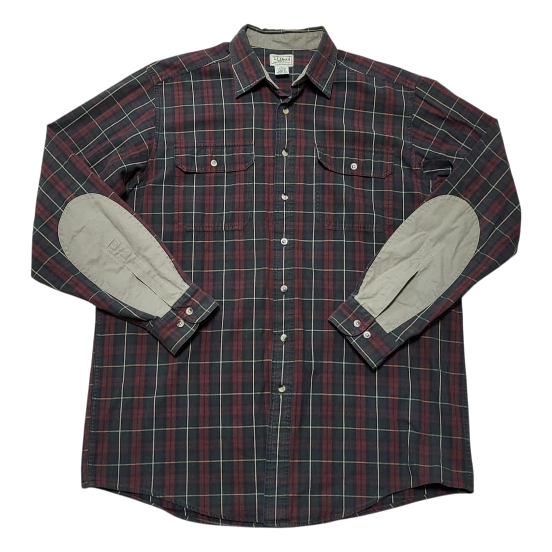 (L) vtg 90s LLBean 엘엘빈 엘보패치 빈티지 체크셔츠 상품이미지2