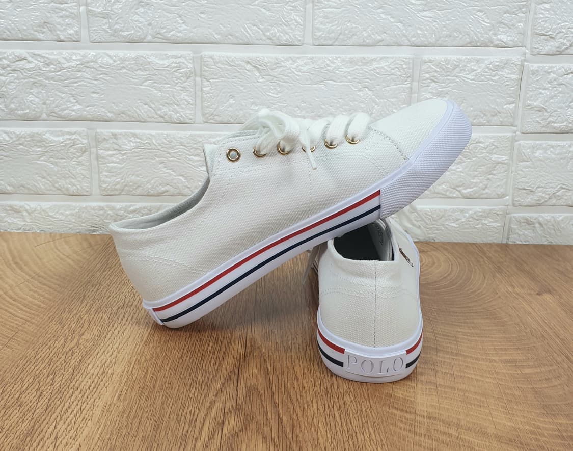 [240]폴로랄프로렌 화이트 캔버스 스니커즈 상품이미지6