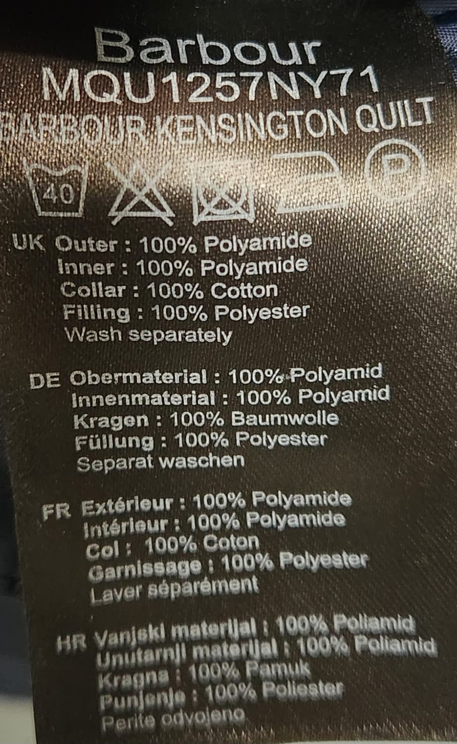 바버  퀼팅 자켓 M (95-100) 상품이미지6