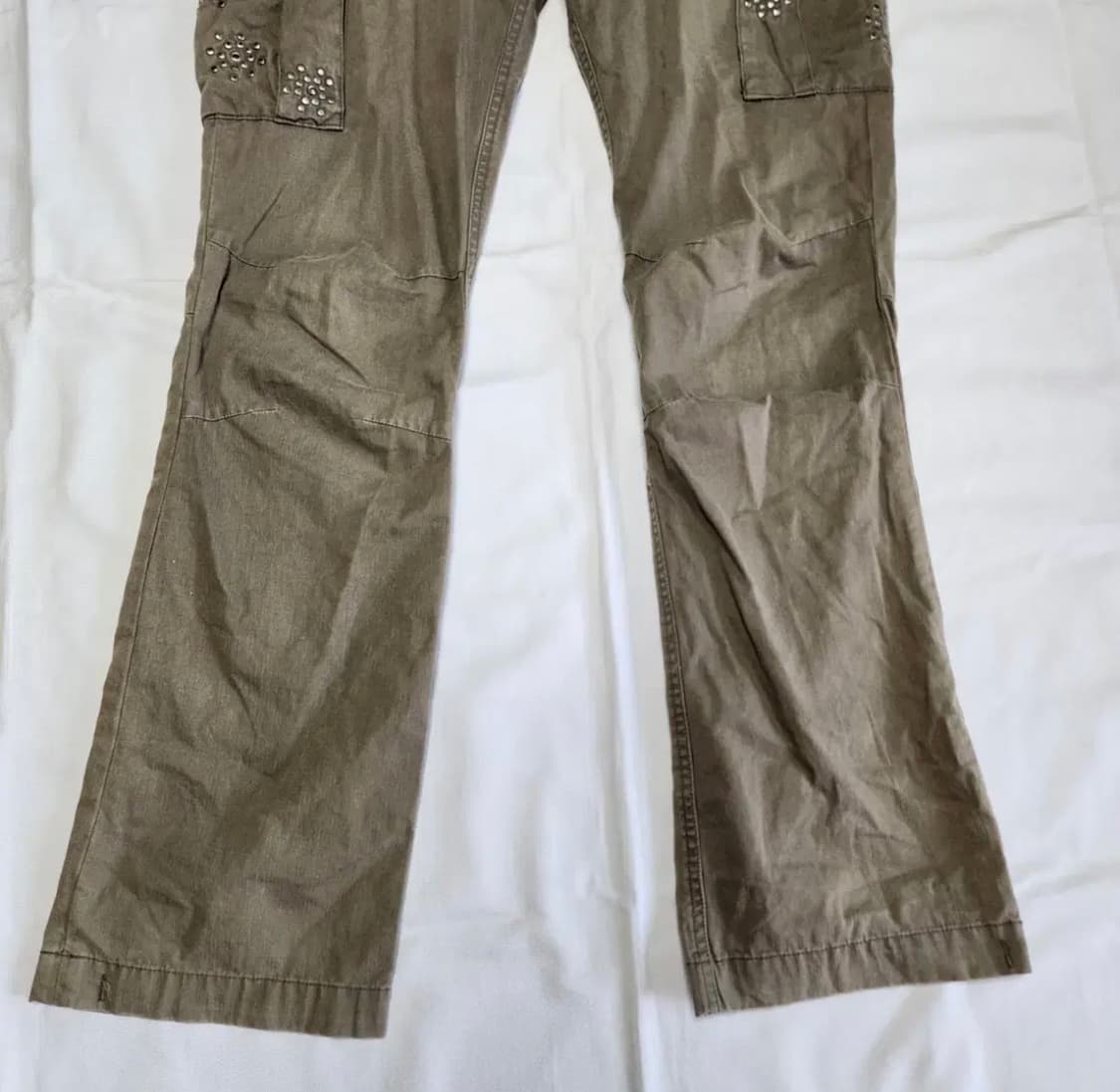 스터드 세미 부츠컷 카고팬츠 상품이미지4