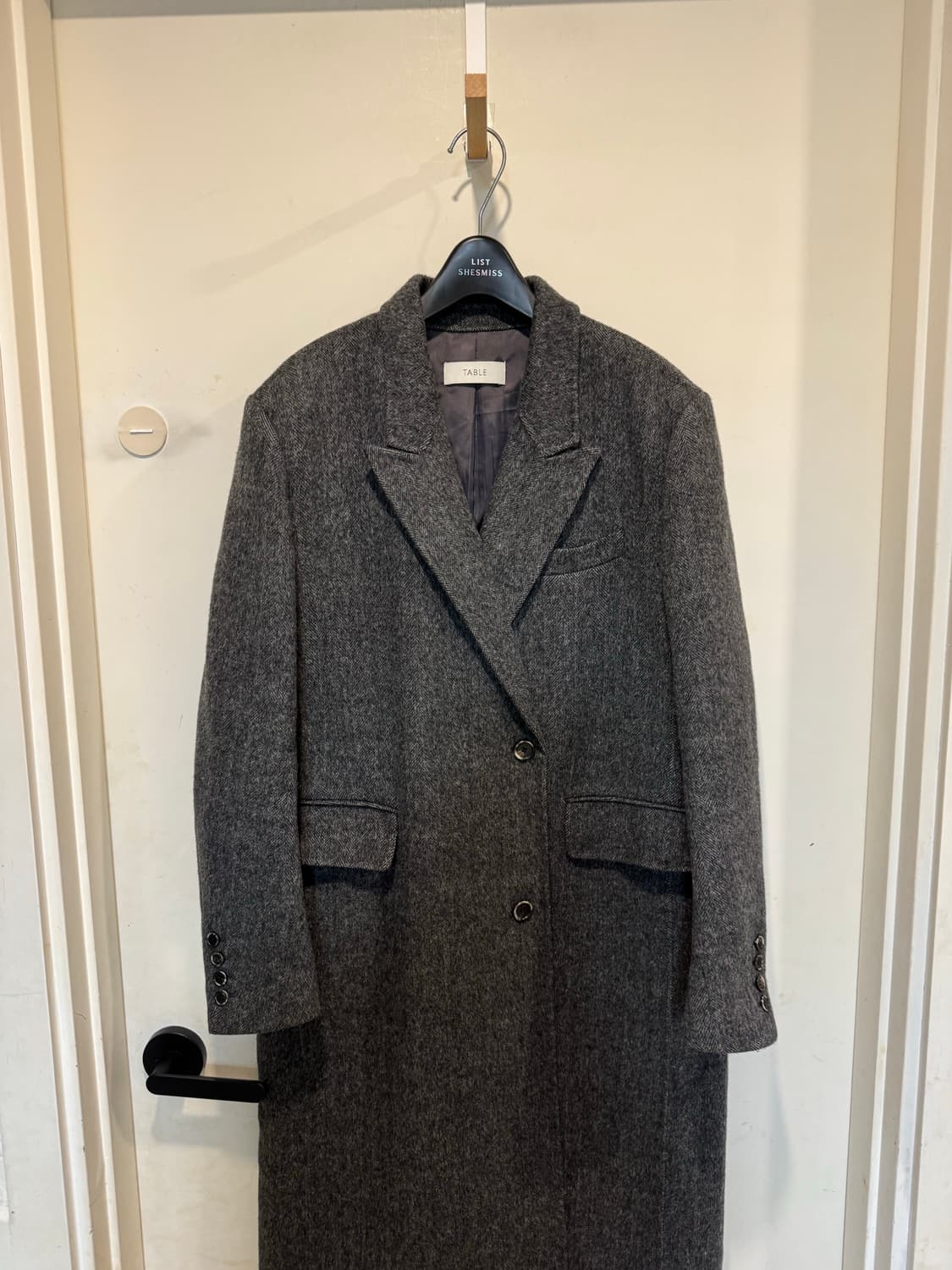 table 테이블 헤링본 롱코트 상품이미지3