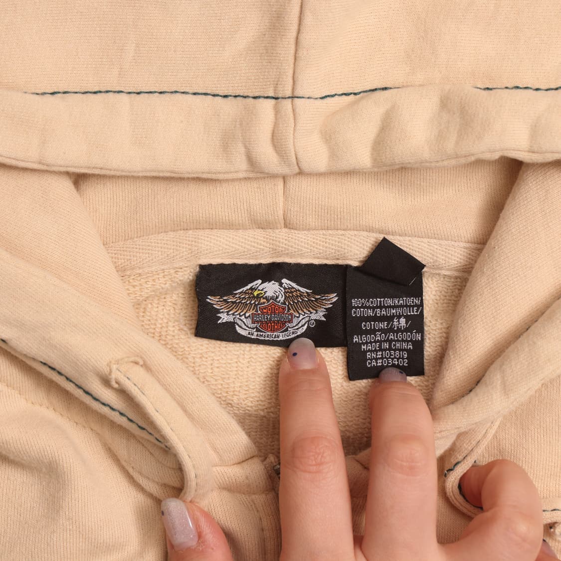 할리데이비슨 엔젤 로고 후드집업 Y2K A1393 상품이미지3