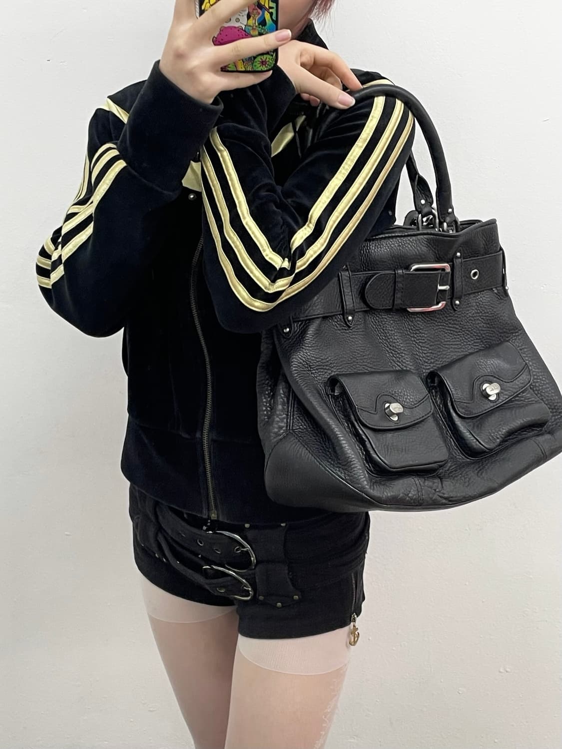 아디다스 벨벳 골드 로고 집업 상품이미지4