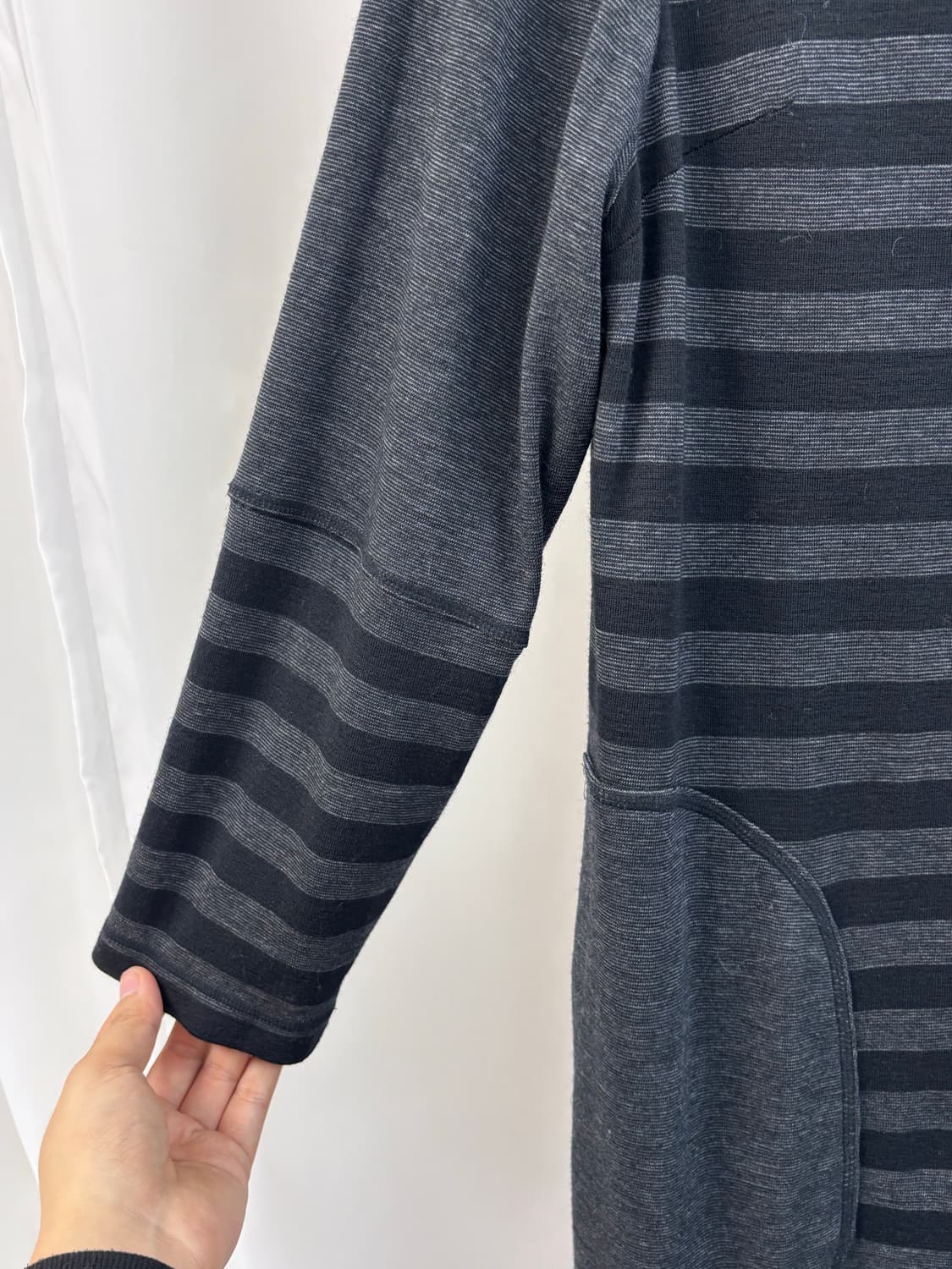 고스 스트라이프 롱 트임 가디건 상품이미지3