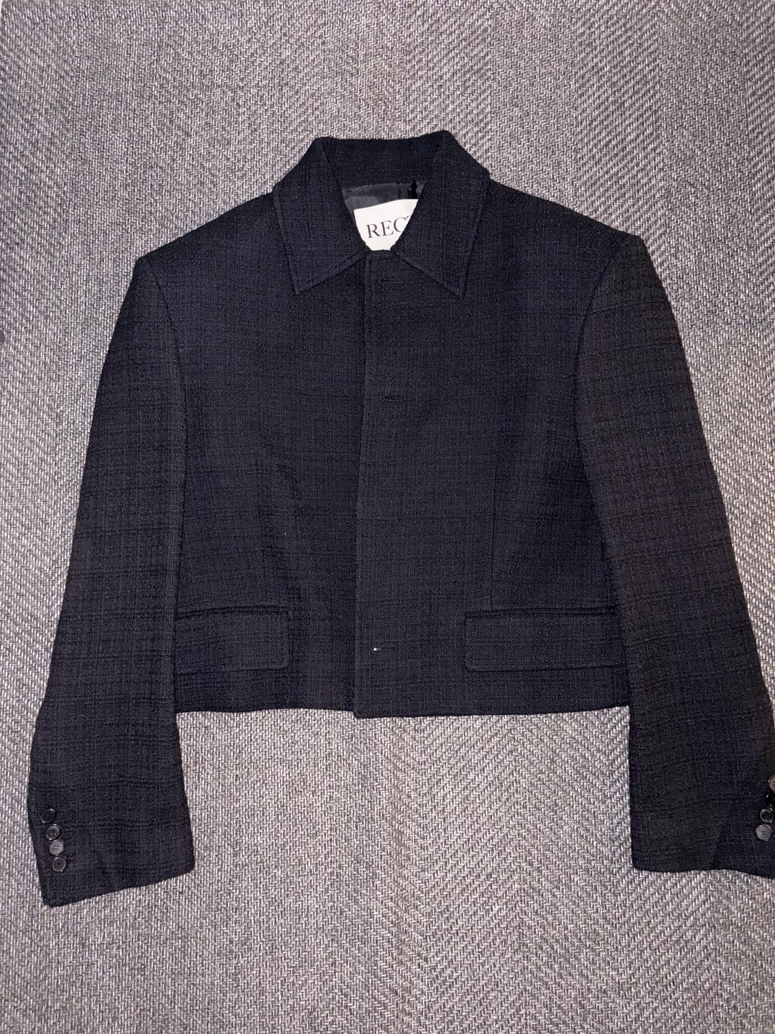 [새상품] 렉토 이카로 트위드 숏자켓 블랙 상품이미지7