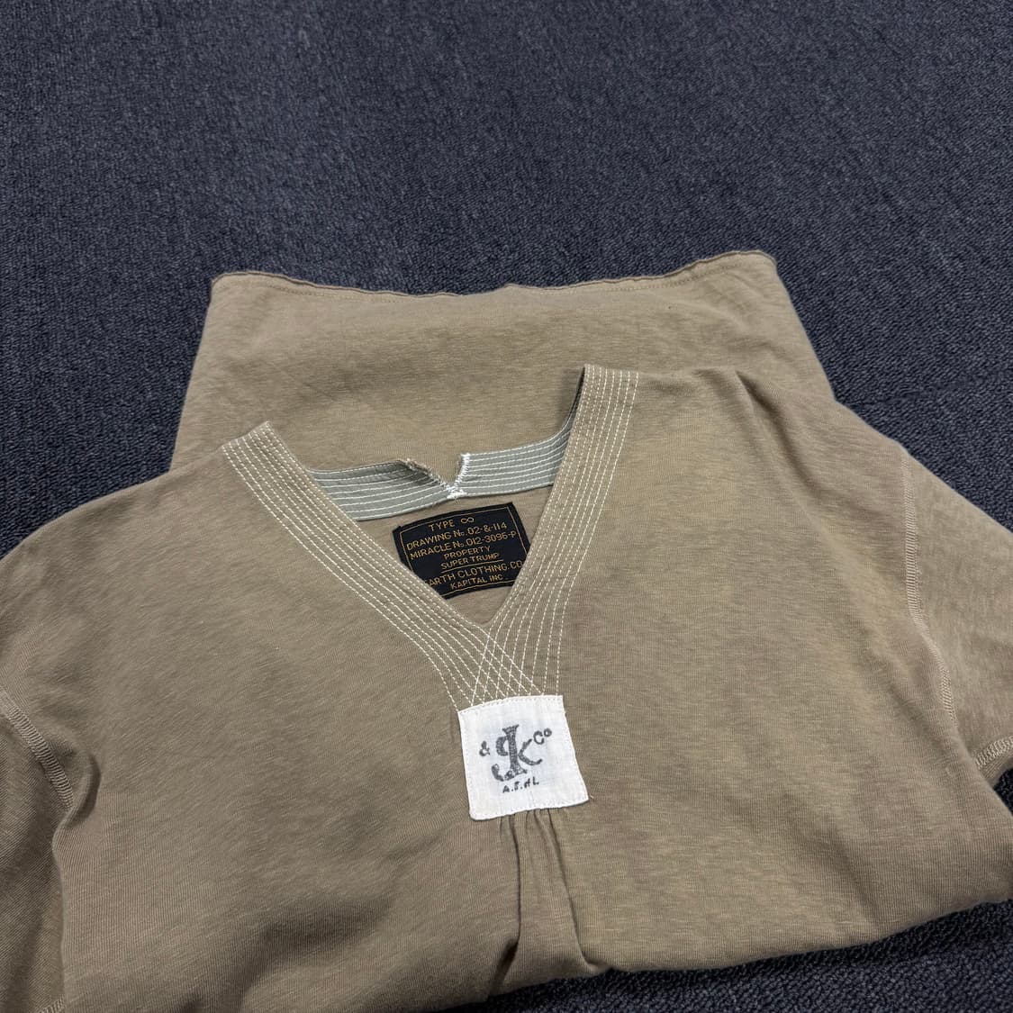 캐피탈 브이넥 밀리터리 탑  상품이미지10