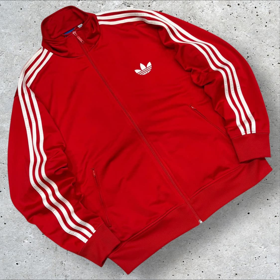 [XL] 12s 아디다스 파이어버드 삼선 빨간색 트랙탑 C225 상품이미지1