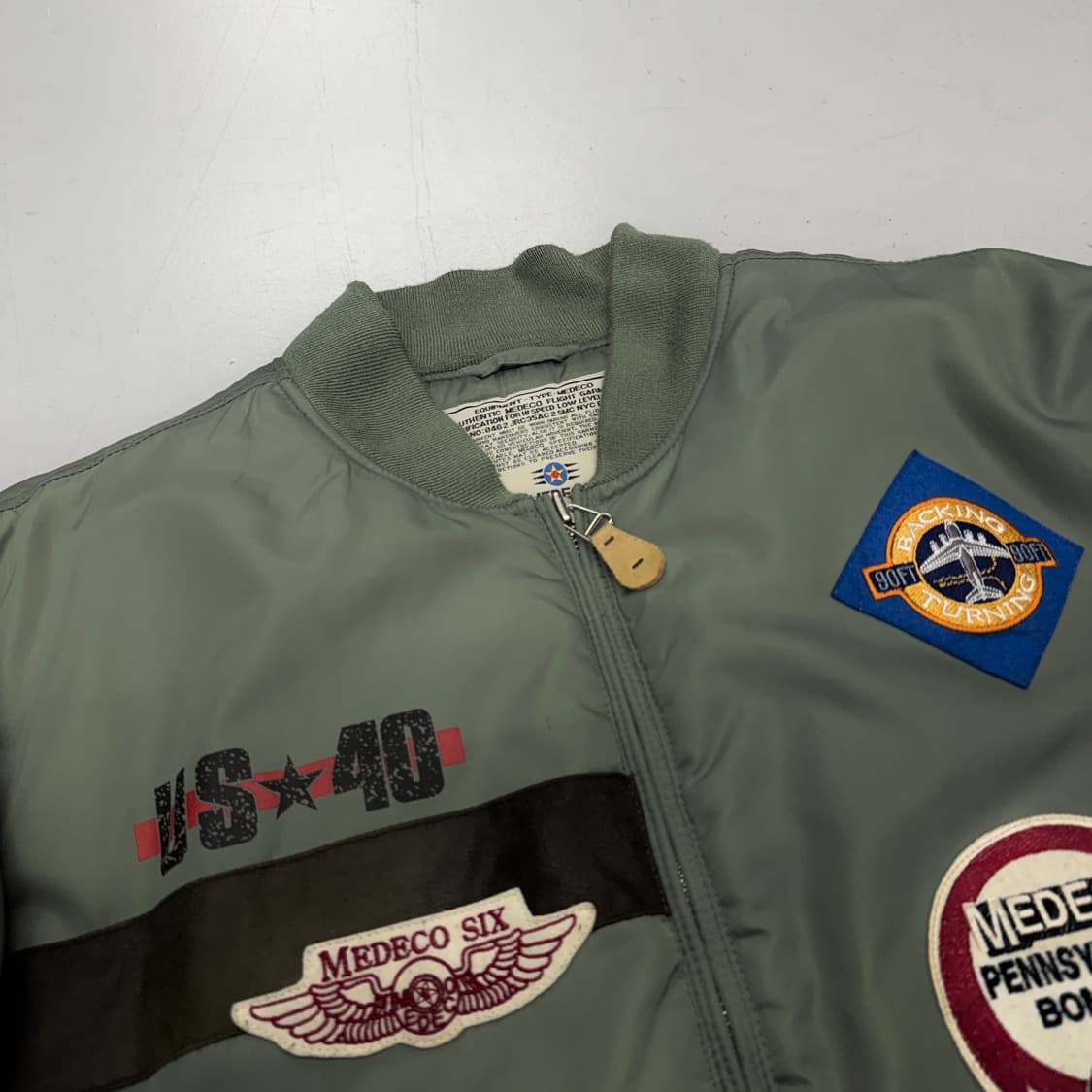 메데코 MA-1 밀리터리 플라이트 패치워크 봄버 항공자켓 상품이미지3