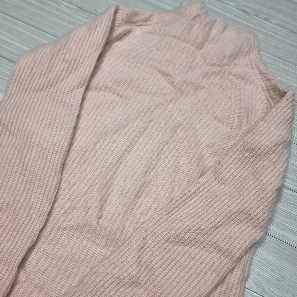 셀럽 핑크색 목폴라 니트(90) 상품이미지5