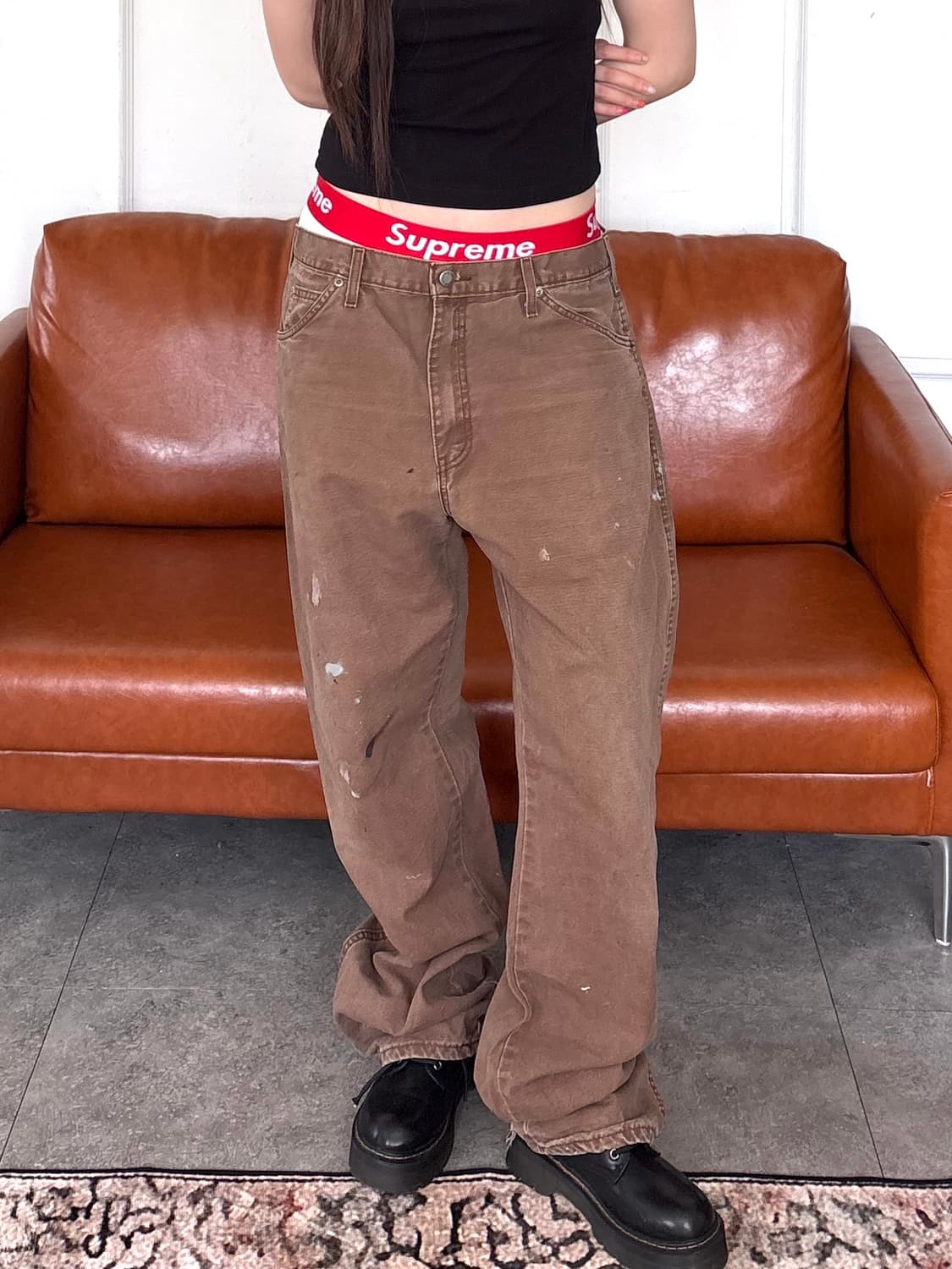 디키즈 워크팬츠 브라운 상품이미지2