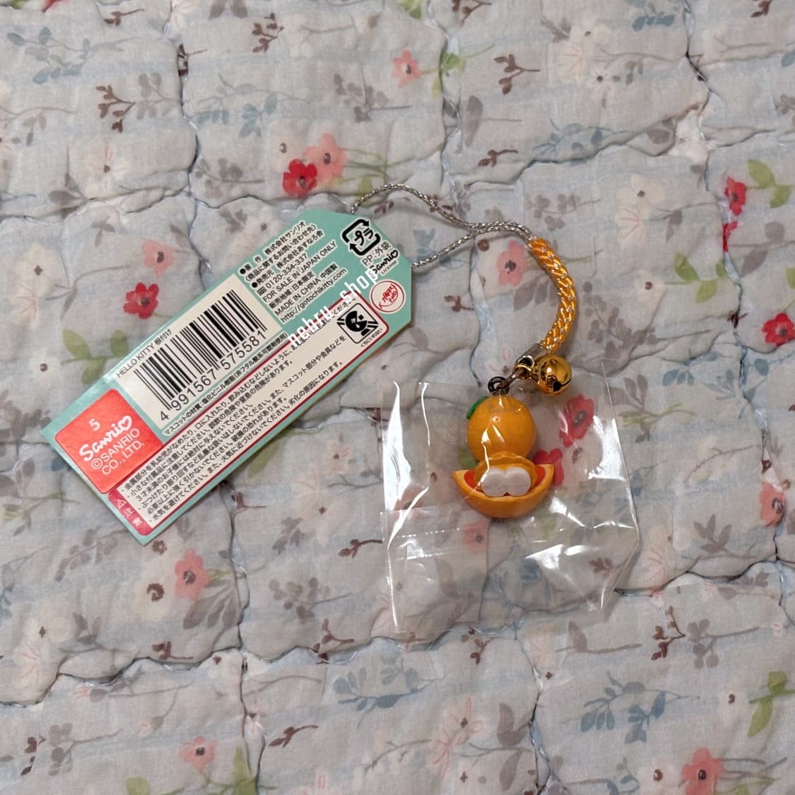 (이체시에눌)2008년도 고전키티 키티스트랩 시즈오카 한정 귤 키티 키링 상품이미지2