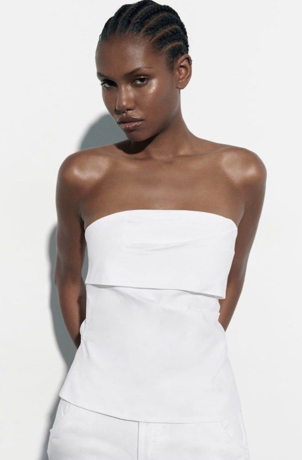 (택O) 자라 ZARA 오프숄더 튜브탑 (블랙) 상품이미지1