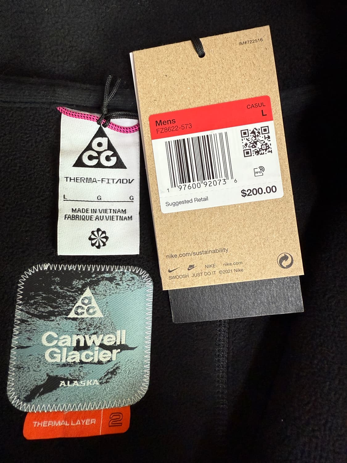 [L] 나이키 acg 캔웰 글레이셔 써마핏 adv 하프 집 탑 상품이미지2