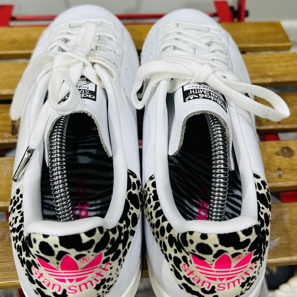 280) 아디다스 운동화 남성 남자 신발 스탠스미스 화이트 레오파드 상품이미지5