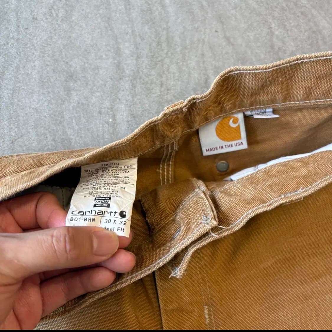 칼하트 정품 브라운 더블니 팬츠 바지 상품이미지5