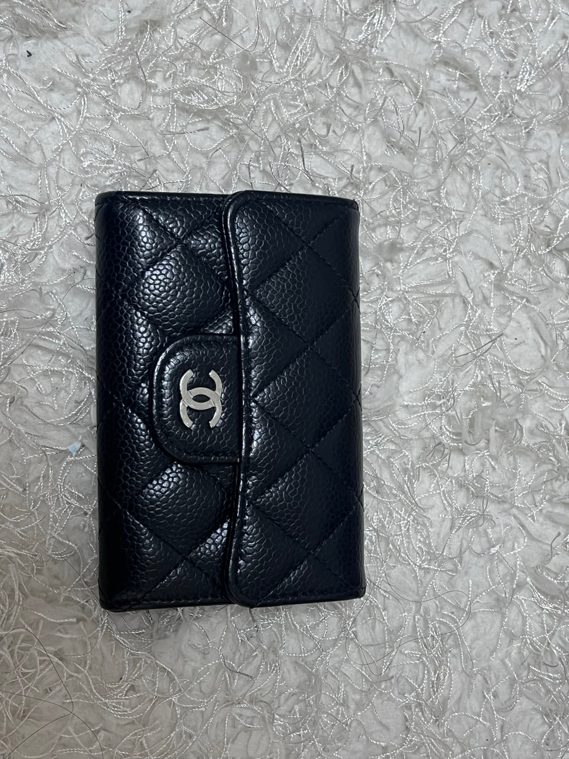 샤넬 클래식 똑딱이 캐비어 블랙 은장 상품이미지2