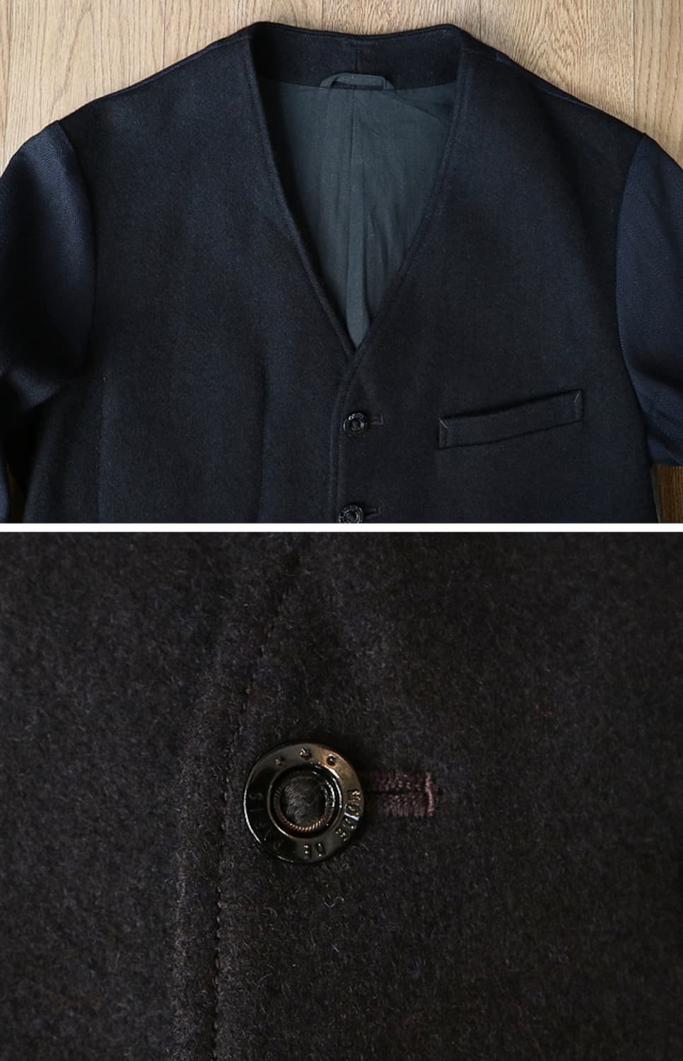 franklin tailored 프랭클린 테일러드 노카라 아메카지 자켓 상품이미지4