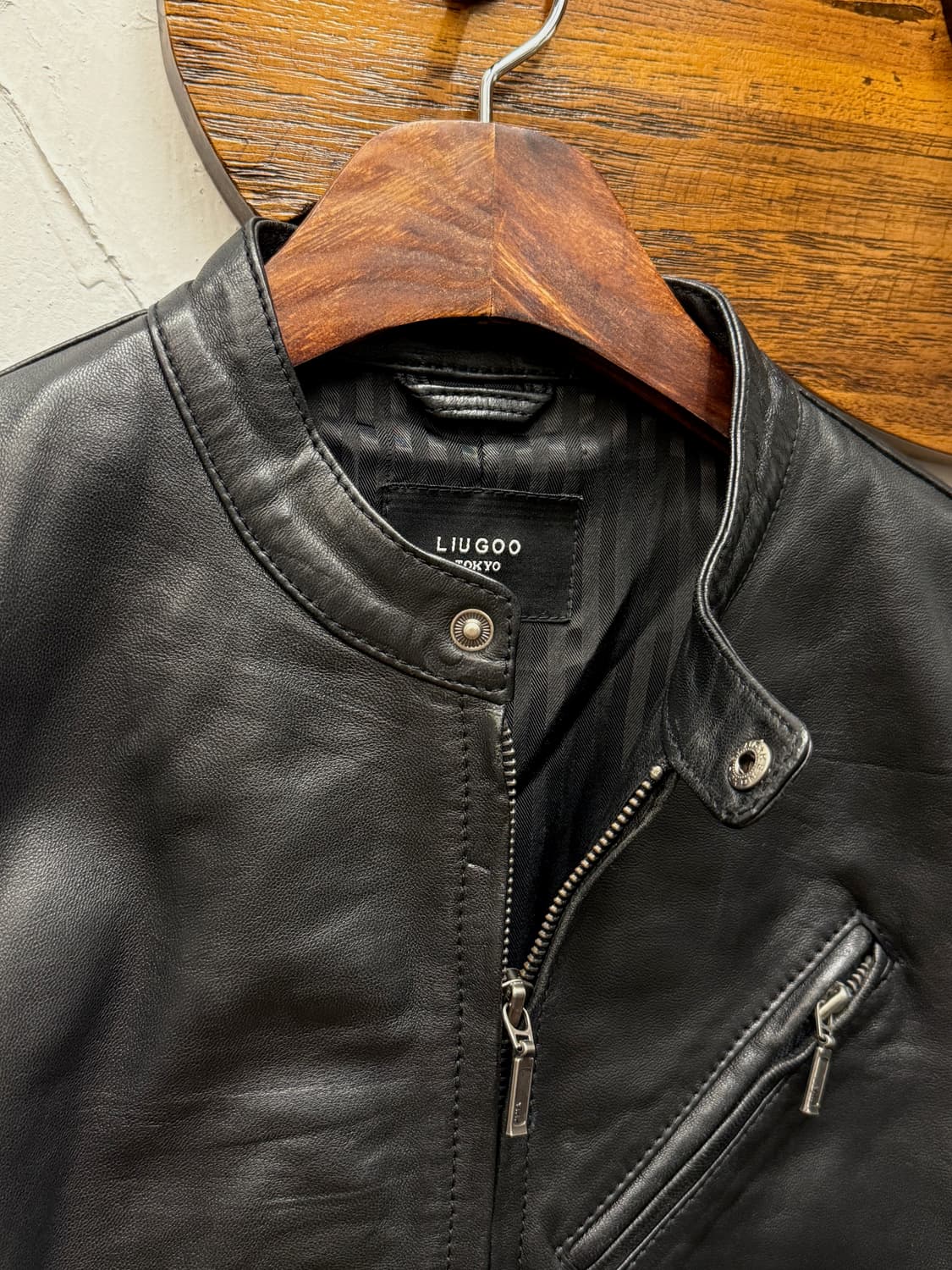 LIUGOO TOKYO Lambskin Single Riders Jack 상품이미지4