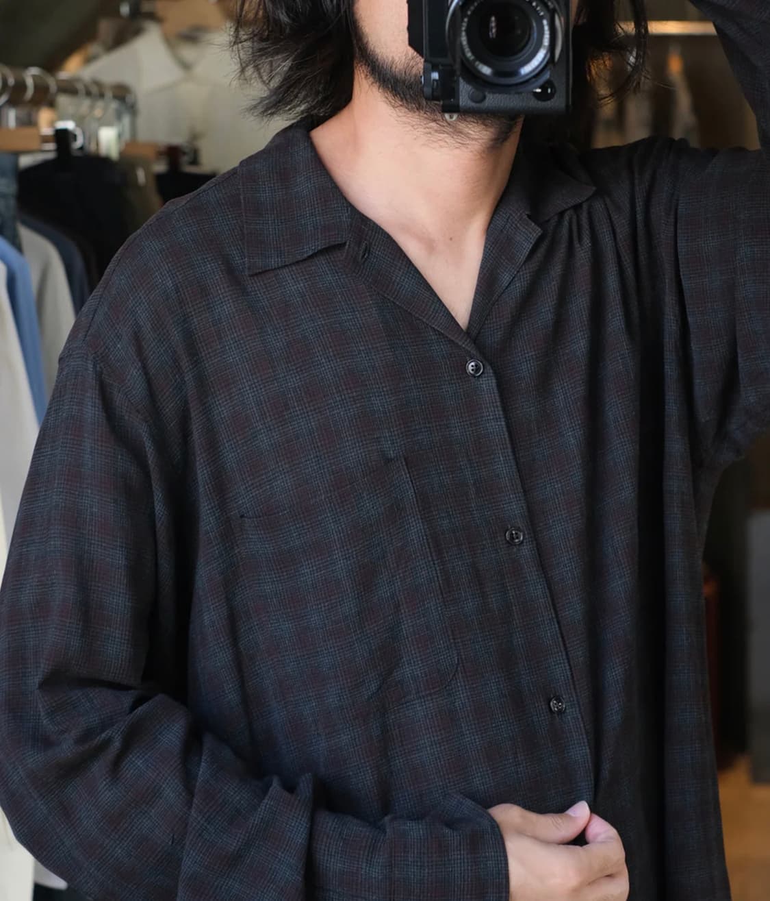 [1] MAATEE&SONS 마티앤선즈 오픈 카라 강연 레이온 셔츠 상품이미지8