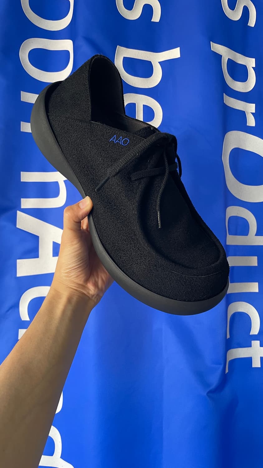 AAO BOLD SHAPE 2hole shoes / black suede 상품이미지6