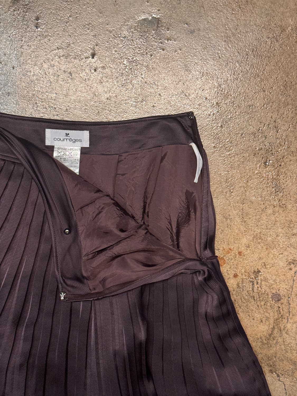 25-26inch ) Courreges Pleated Lace Skirt 상품이미지9