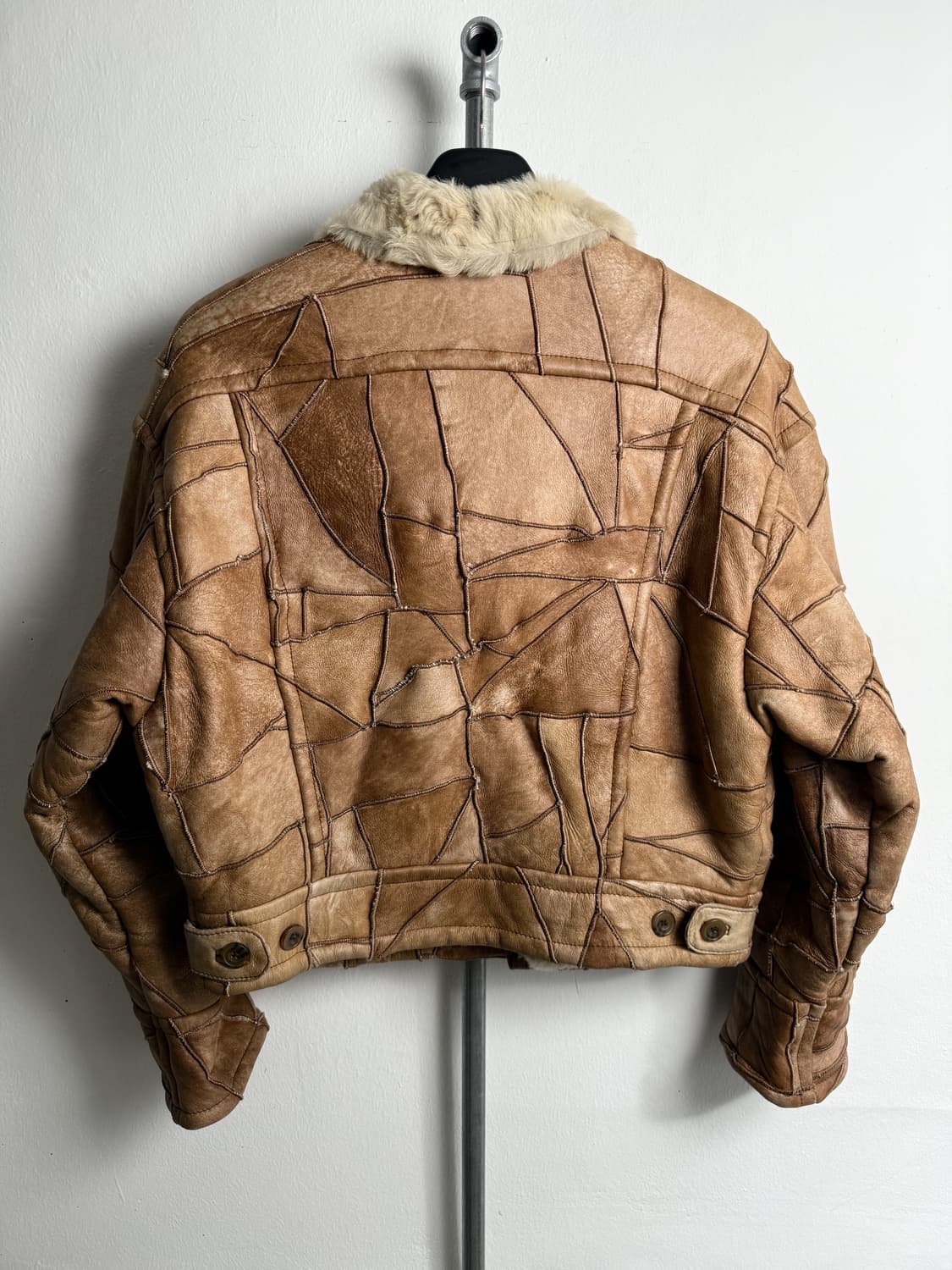Vintage Sheepskin Patchwork Jacket 상품이미지7