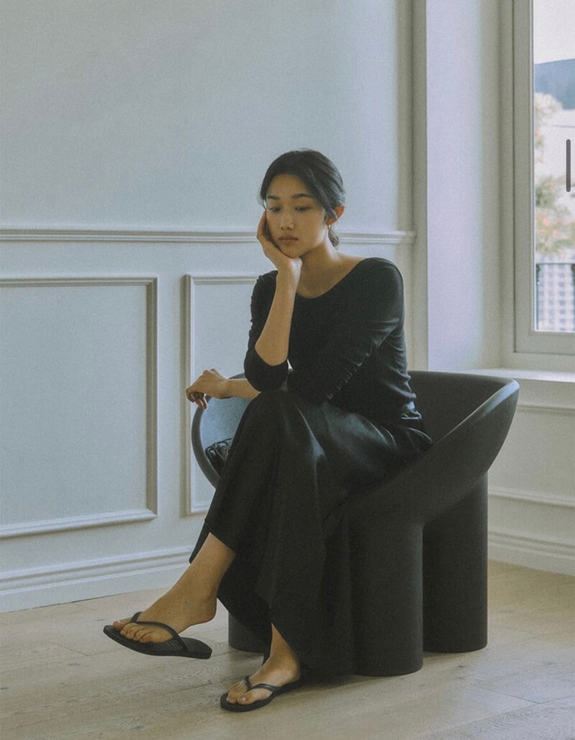 세이지먼트 새틴 맥시 스커트 상품이미지4