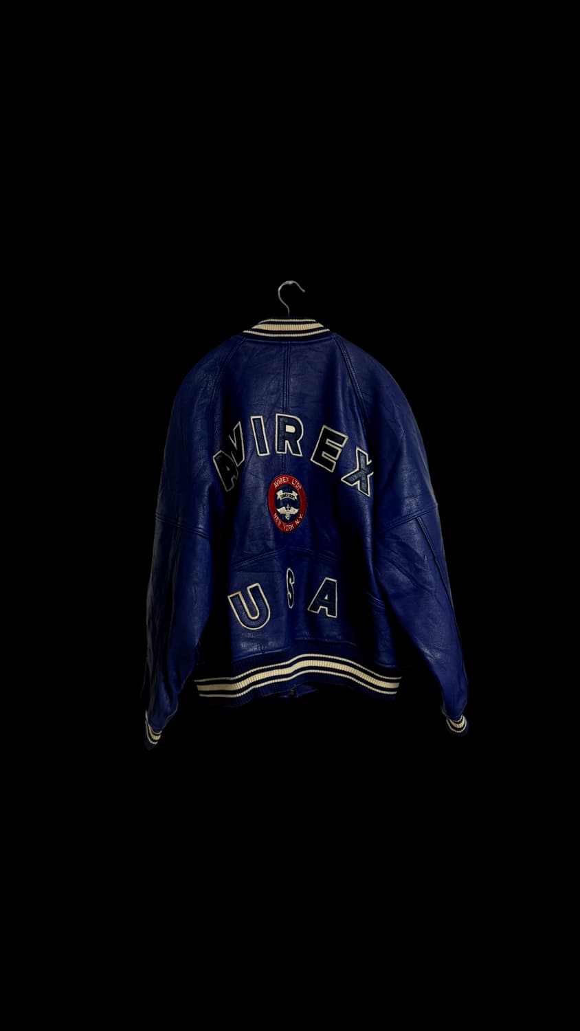 아비렉스 레더 봄버 빅로고 자켓 상품이미지2