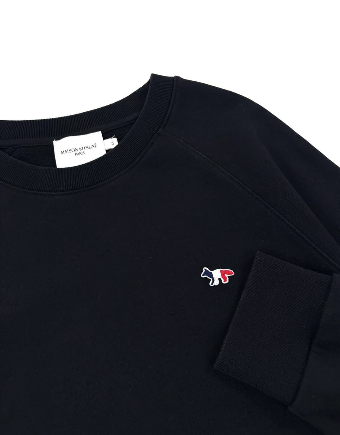  메종키츠네 신형 트리컬러 로고 블랙 맨투맨   상품이미지2