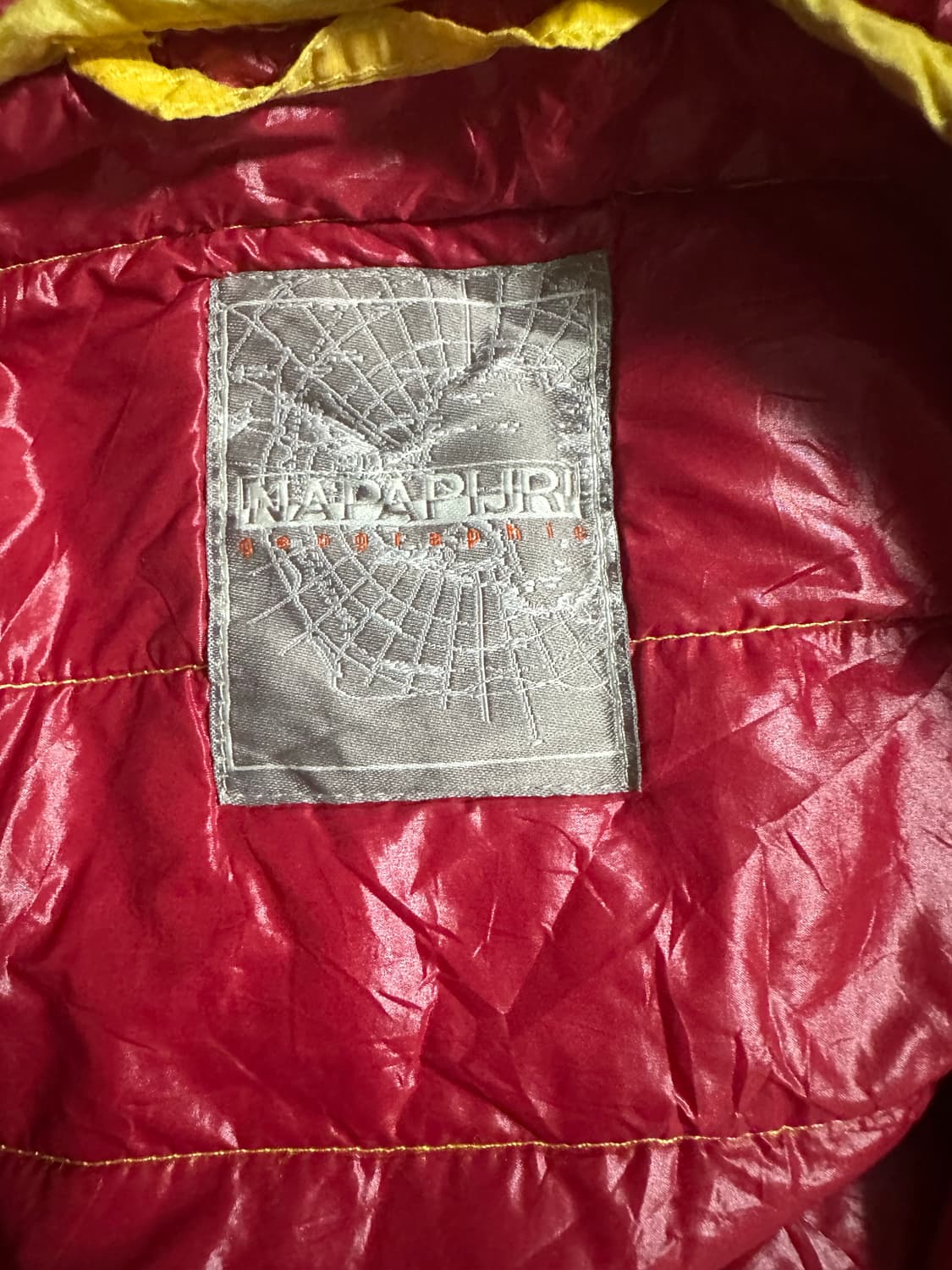 나파피리 지오그래픽 옐로우 패딩 아노락 M 상품이미지3