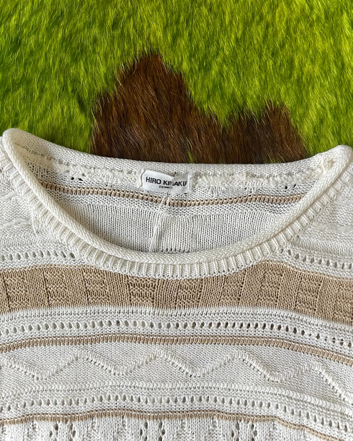 HIRO KIKAKU 1/2 Sleeve Cable Summer Knit 상품이미지4