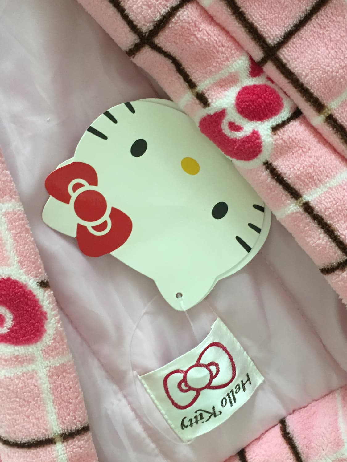 헬로키티 핑크 체크 한텐 라떼 히메 갸루 러블리 로걀 빈티지 산리오 상품이미지2