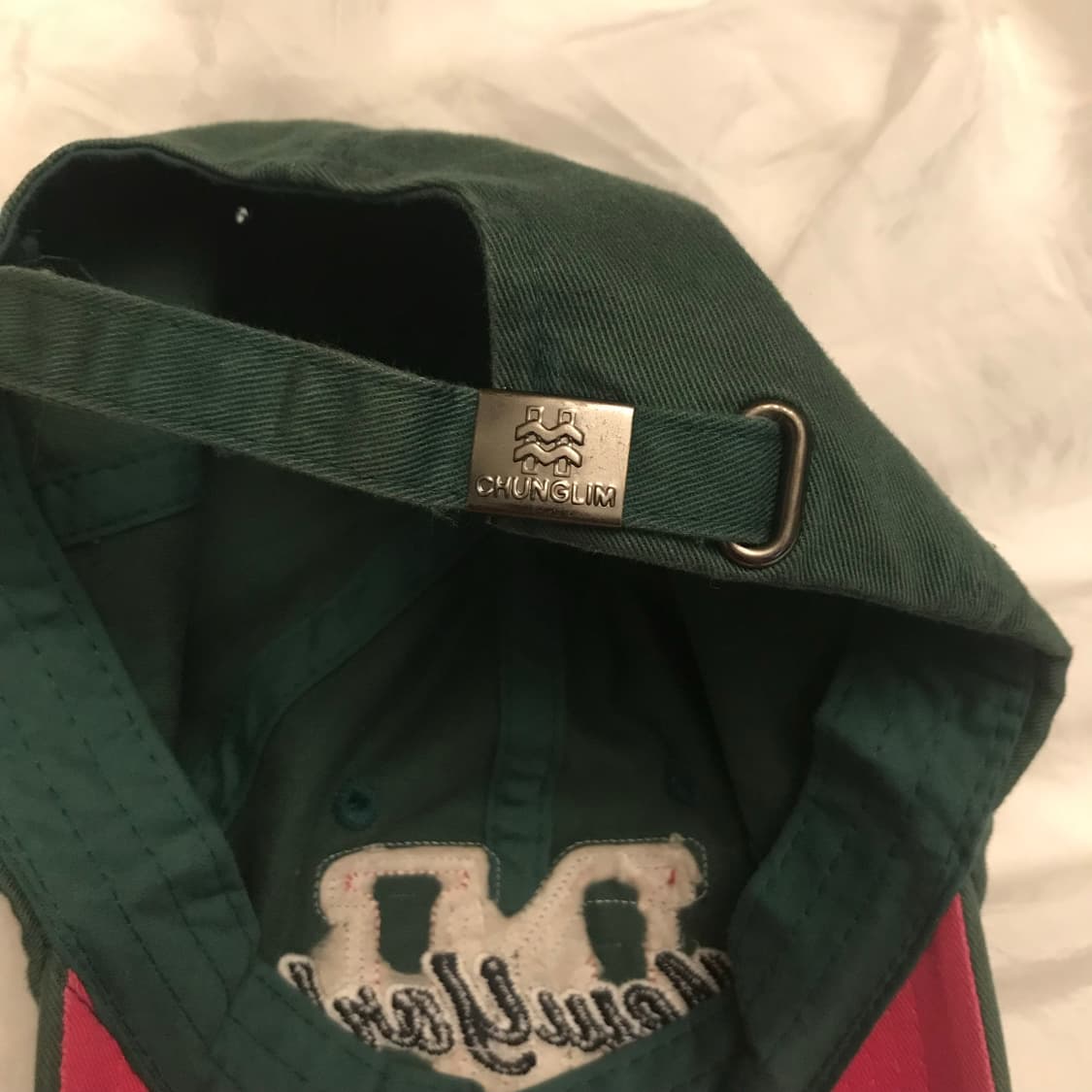 Vintage 갸루 핑크 Y2k 데미지 cap 상품이미지4