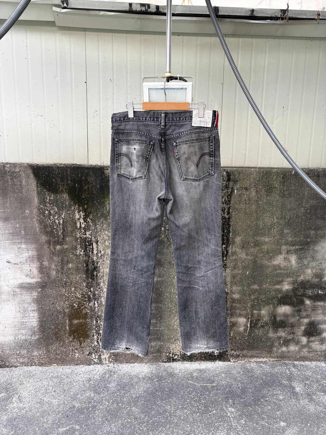 2000's 리바이스 517 부츠컷 흑청 팬츠 상품이미지2