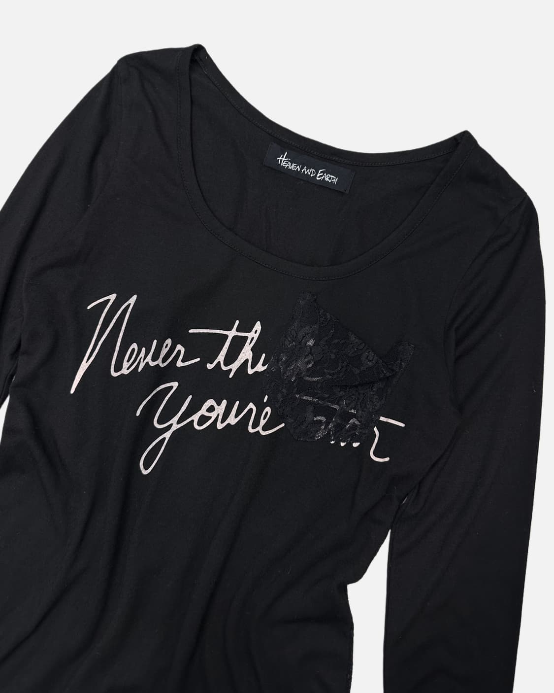 HEAVEN AND EARTH lace layered printing t 상품이미지3