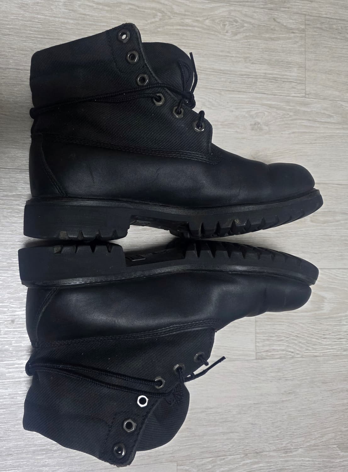 [255~260]팀버랜드 6인치 롤탑 부츠 블랙 상품이미지9