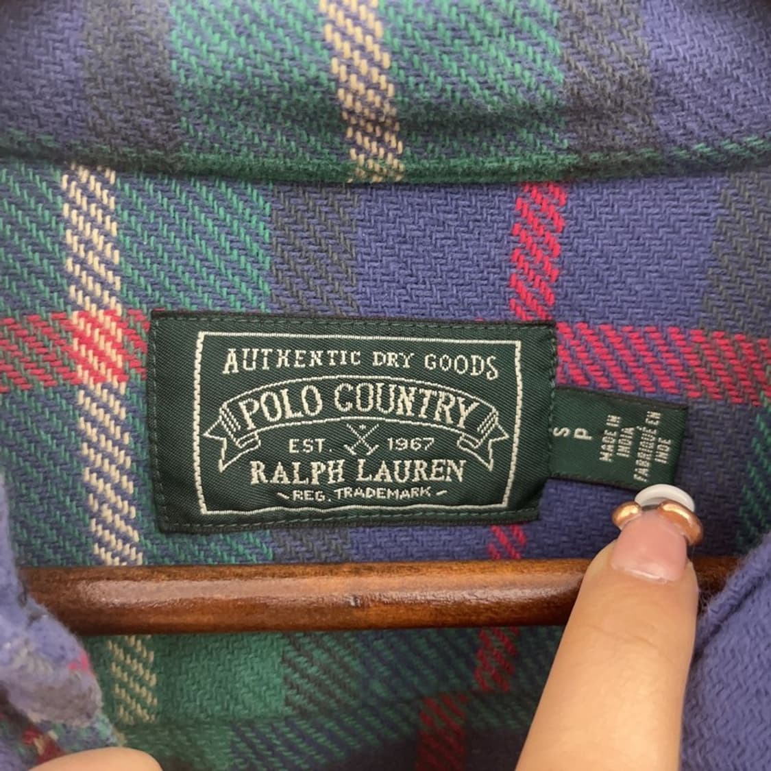 폴로 랄프로렌 레트로 컨트리 플란넬 체크 셔츠 S C07813 상품이미지5